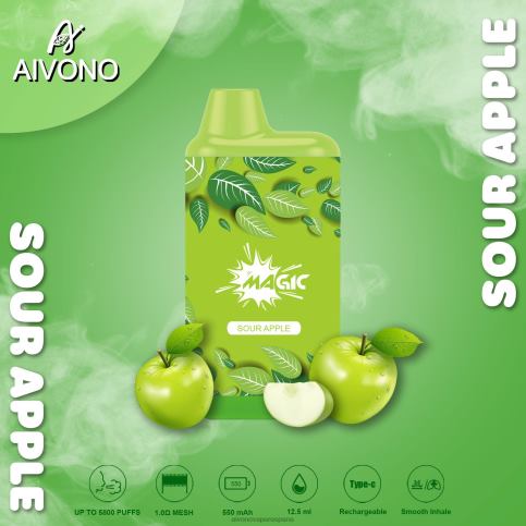 Aivono AIM MAGIC cigarrillo de caja de 5800 bocas manzana agria H682H87 | Aivono Vaper